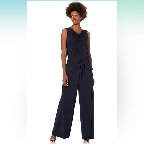 Vince Camuto Sleeveless Cowl Neck Jumpsuit - Picture 6 of 7